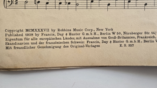 Musik zum Tanz, published 1938